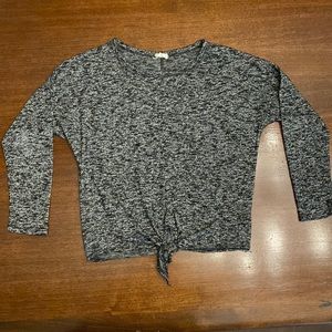 Caution to the Wind - Light weight sweater with tie on front.